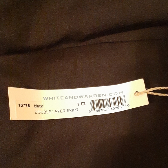 White and Warren Double Layer Skirt - Picture 3 of 3